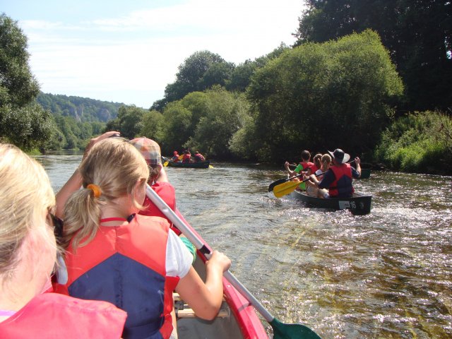 kanufahrt auf der donau